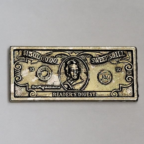 Reader's Digest 150,000 Metal Bill Knick Knack - Picture 2 of 12